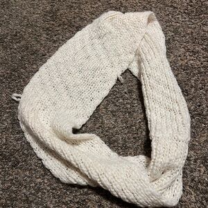 Cozy Cream Knit Infinity Scarf - Women's Lightweight Loop